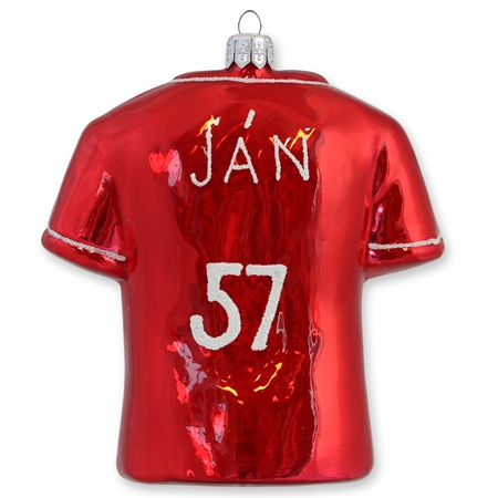 Futbalový dres s menom červený