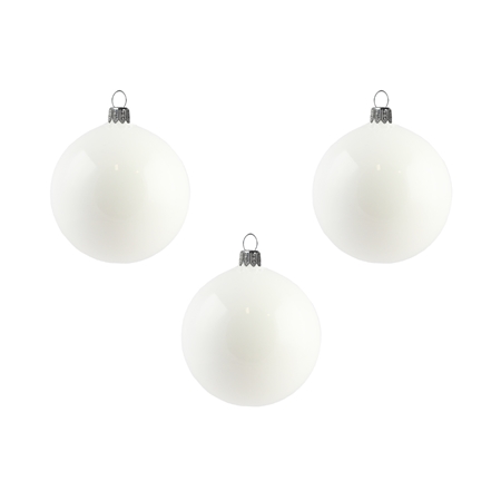 Set troch ozdôb v porcelánovo bielej farbe