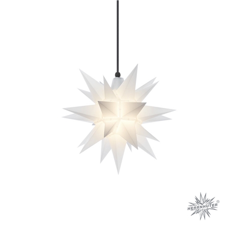 Herrnhuter® plastová hviezda - biela 40 cm (so svetlom a 5 m káblom)