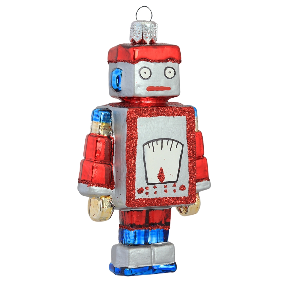 Vianočná figúrka robot farebný