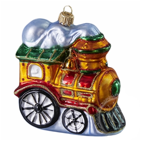 Vianočná dekorácia – lokomotíva farebná