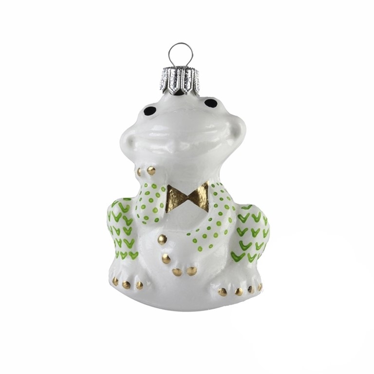 Porcelánová žabka s motýlkem