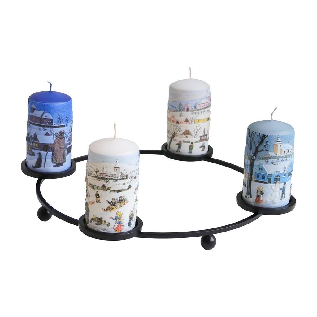 Adventný svietnik Ladovy Vianoce veľký čierny