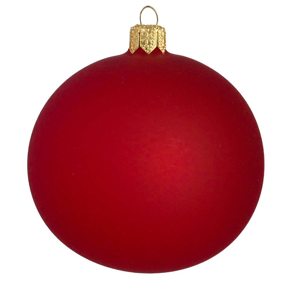 Sklenená ozdoba v matnej burgundy farbe