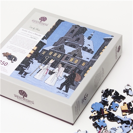 Drevené puzzle Josef Lada Anjel, Čert a Mikuláš