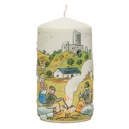 Sviečka s ilustráciou „Jeseň“