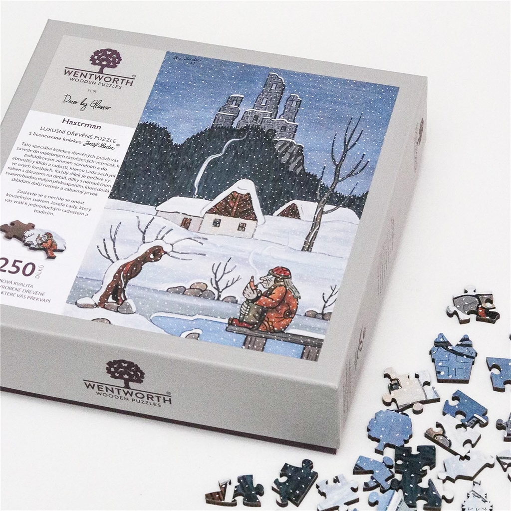 Drevené puzzle Josef lada Hastrman