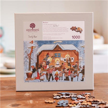Drevené puzzle Josef Lada Betlehem