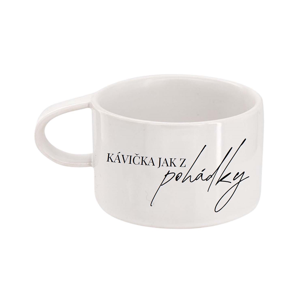 Hrneček bílý "Kávička jak z pohádky"
