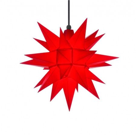 Herrnhuter® hvězda plastová – červená 40 cm (s osvětlením a 5m kabelem)