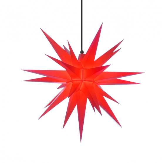 Velká Herrnhuter® hvězda plastová červená 68 cm