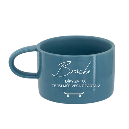 Modrý hrnček „Brácho, si môj večný kamoš“