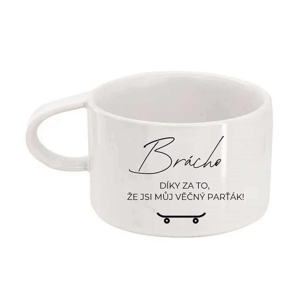 Bílý hrneček "Brácho, jsi můj věčný parťák"