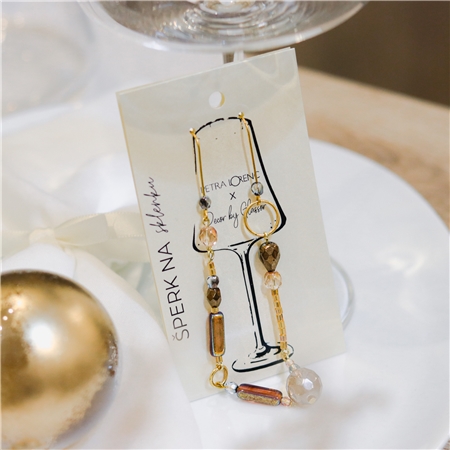 Šperk na skleničku – zlatý varianta I (Design Petra Lorenc x Decor by Glassor)
