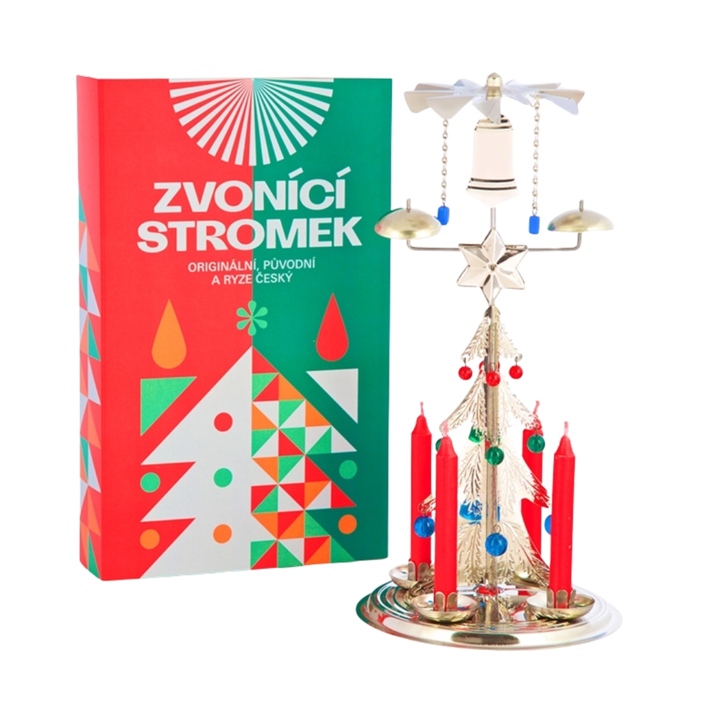 Andělské zvonění stromeček stříbrný – kouzlo českých Vánoc