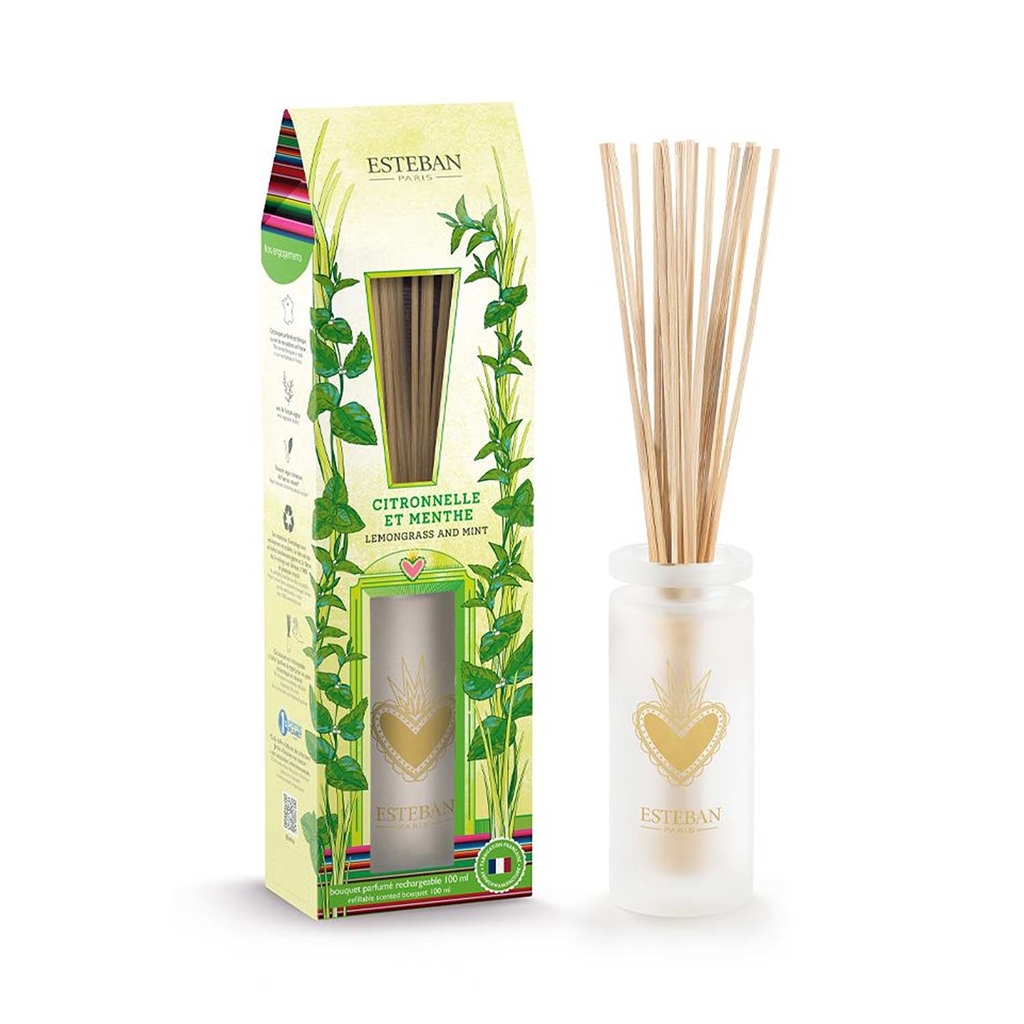 Tyčinkový difuzér Lemongrass & Mint