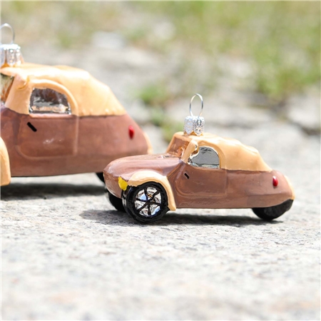 Sklenený ornament handra svetlo malá
