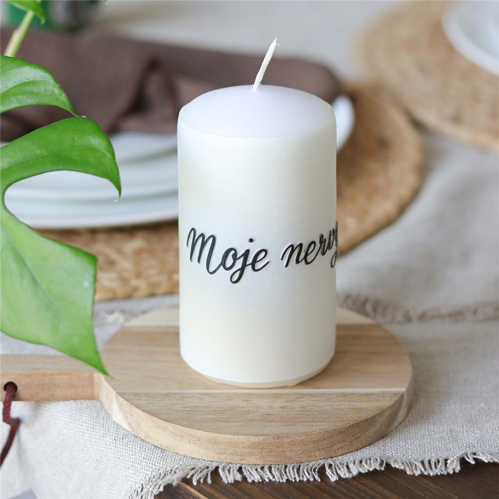 Moje nervy – dekoratívna sviečka 11 cm