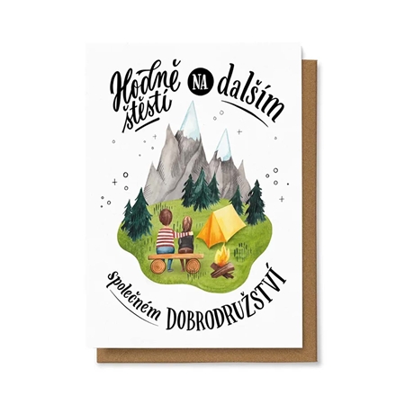 Přáníčko - Hodně štěstí na dalším společeném dobrodružství